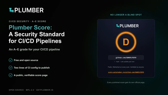 Plumber Score: A Security Standard for CI/CD Pipelines blog post